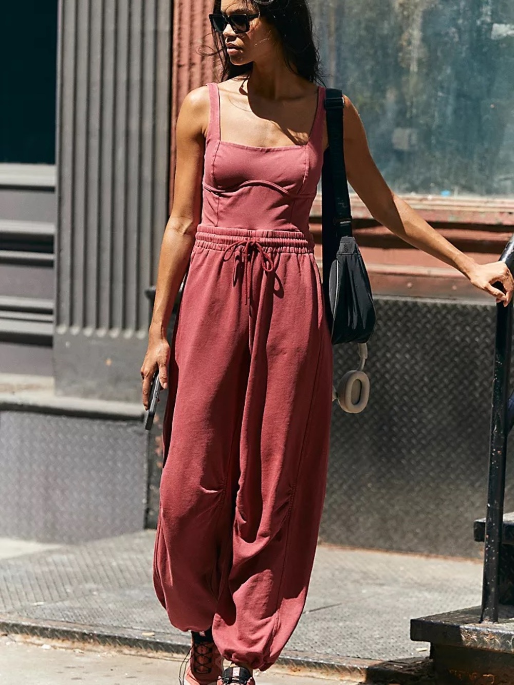 FP Movement Free People Hotshot Inbound Onesie Jumpsuit Crimson XS